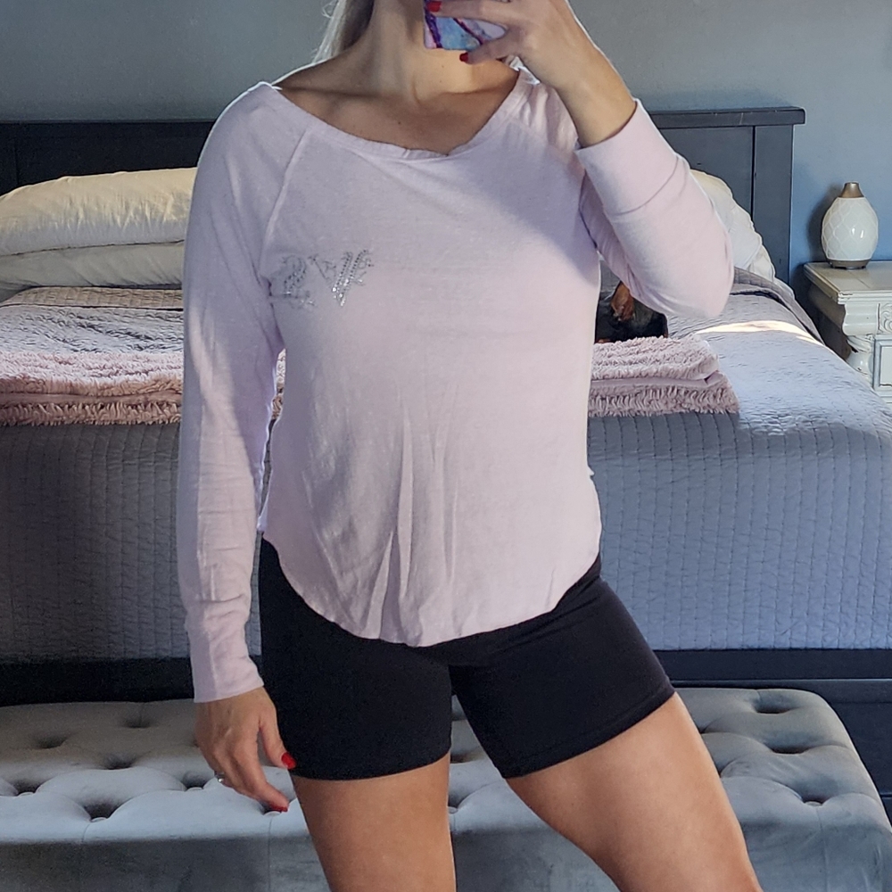 VS pink long sleeve lounge sleep shirt